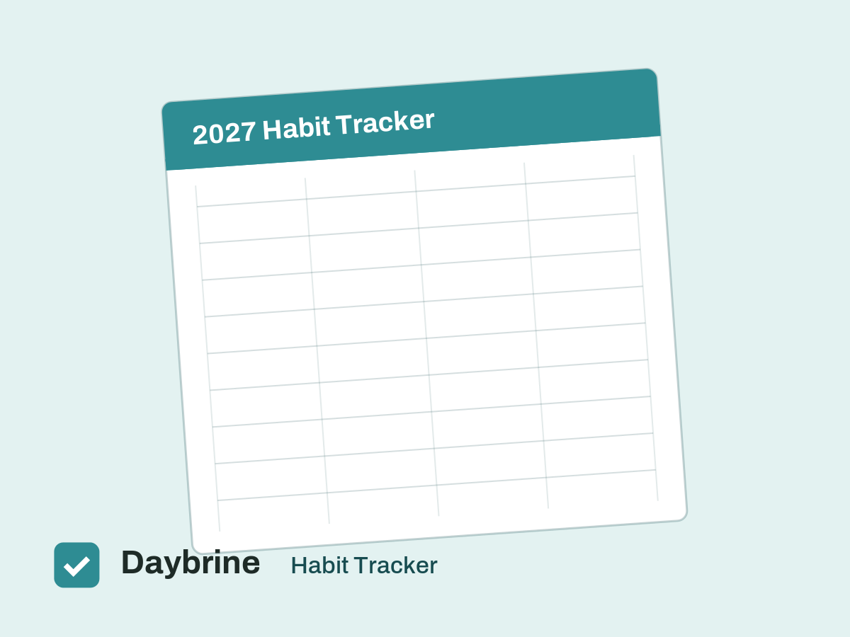 2027 Habit Tracker preview