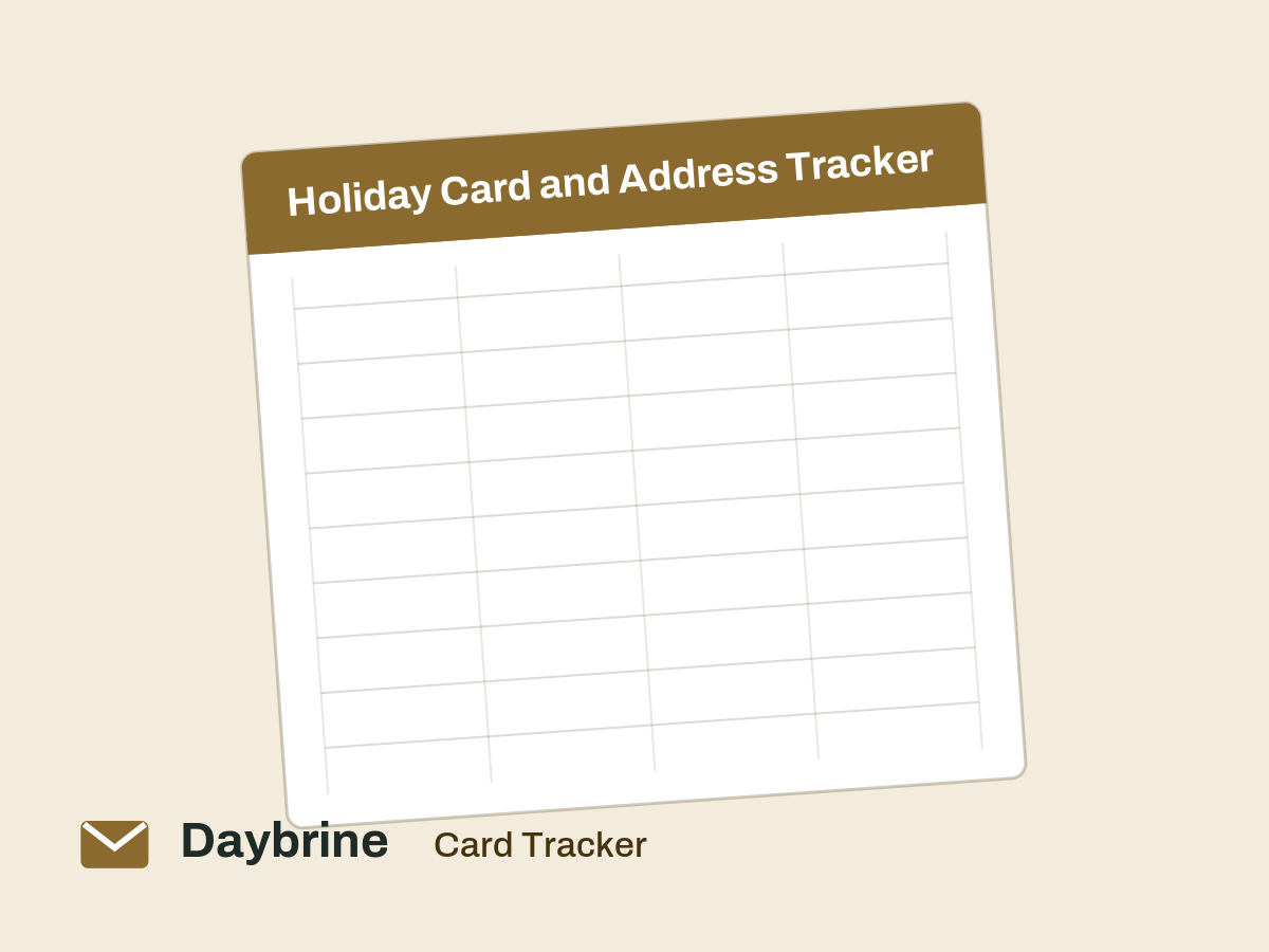 Holiday Card and Address Tracker preview