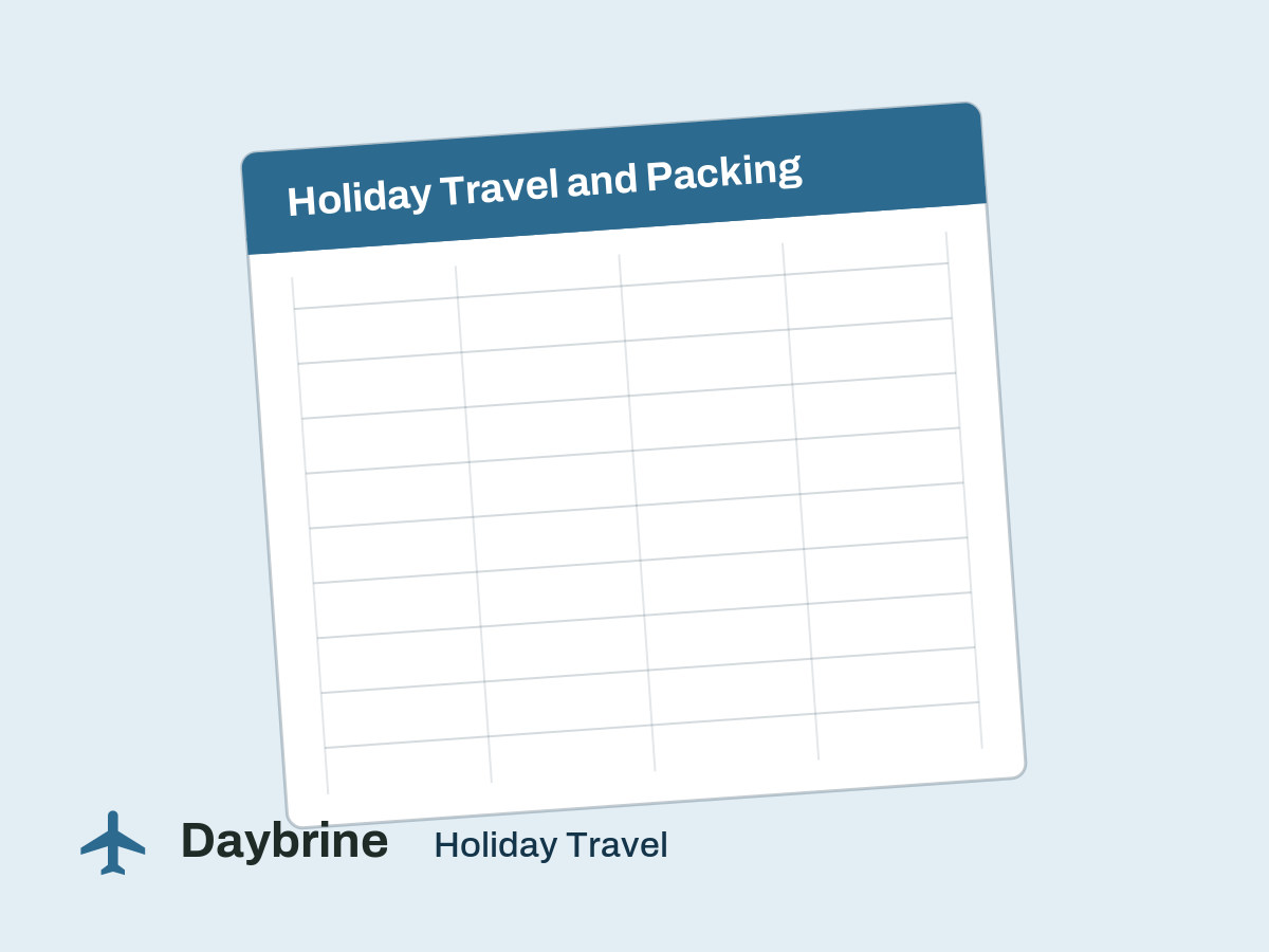 Holiday Travel and Packing Planner 2026 preview