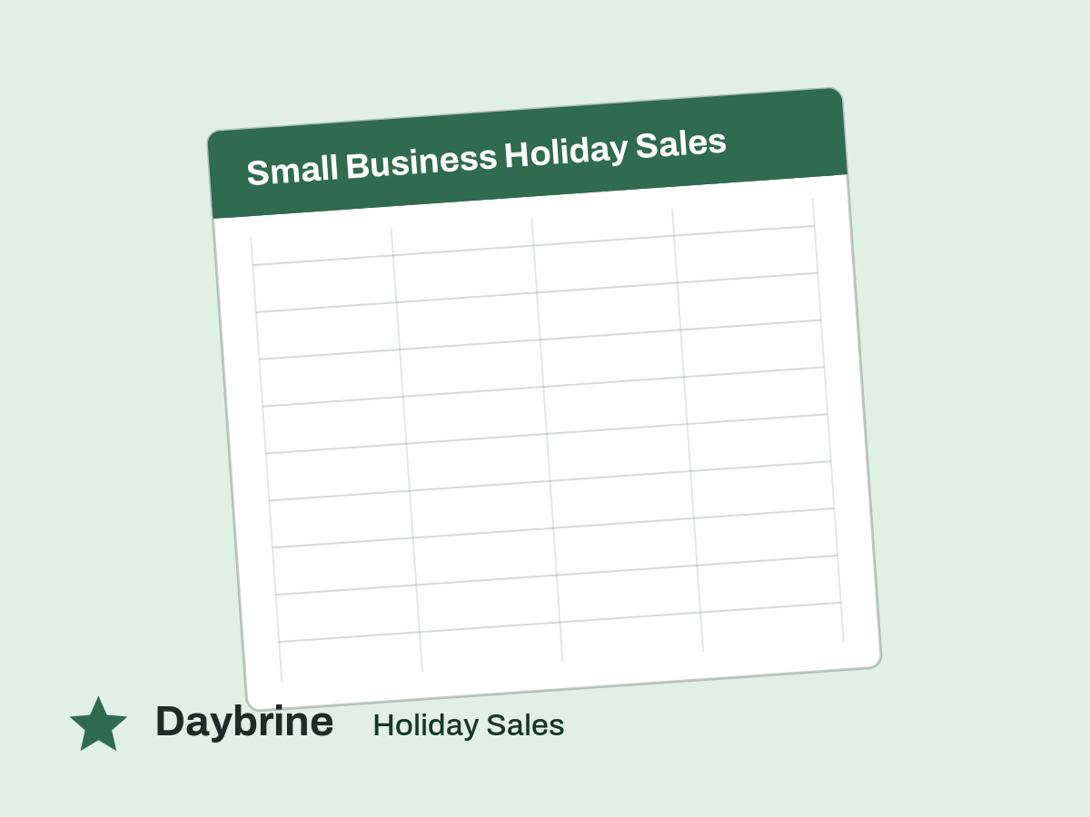Small Business Holiday Sales Planner 2026 preview